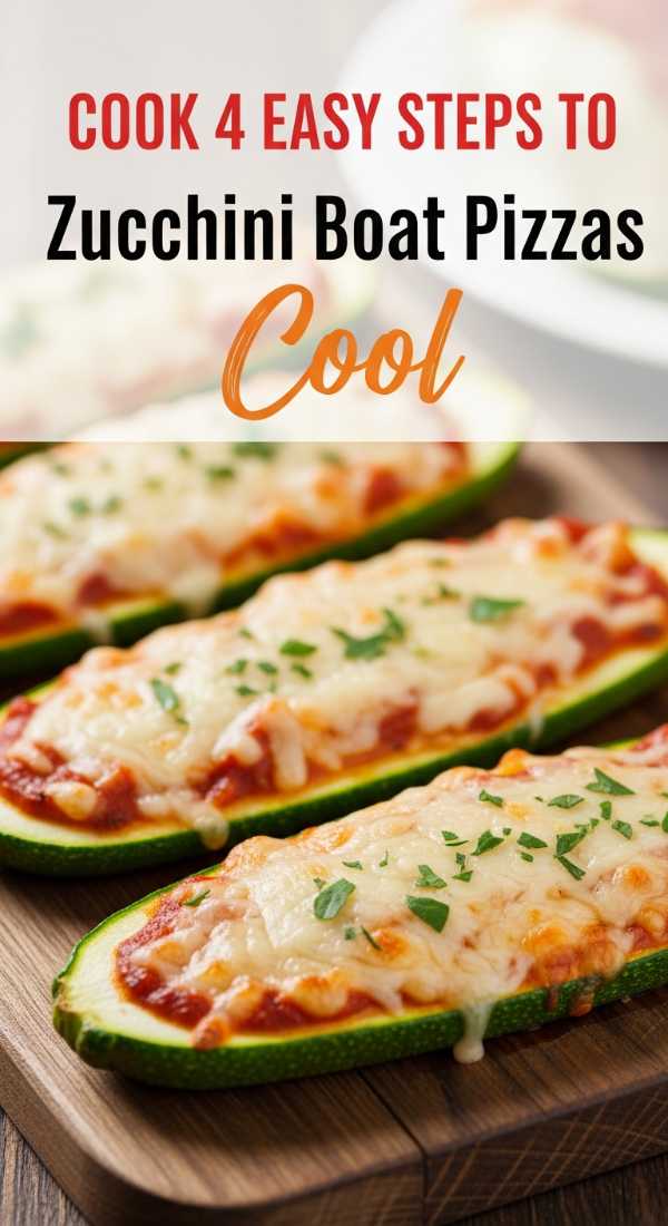 Cook 4 Easy Steps To Zucchini Boat Pizzas 69f451429ed4e