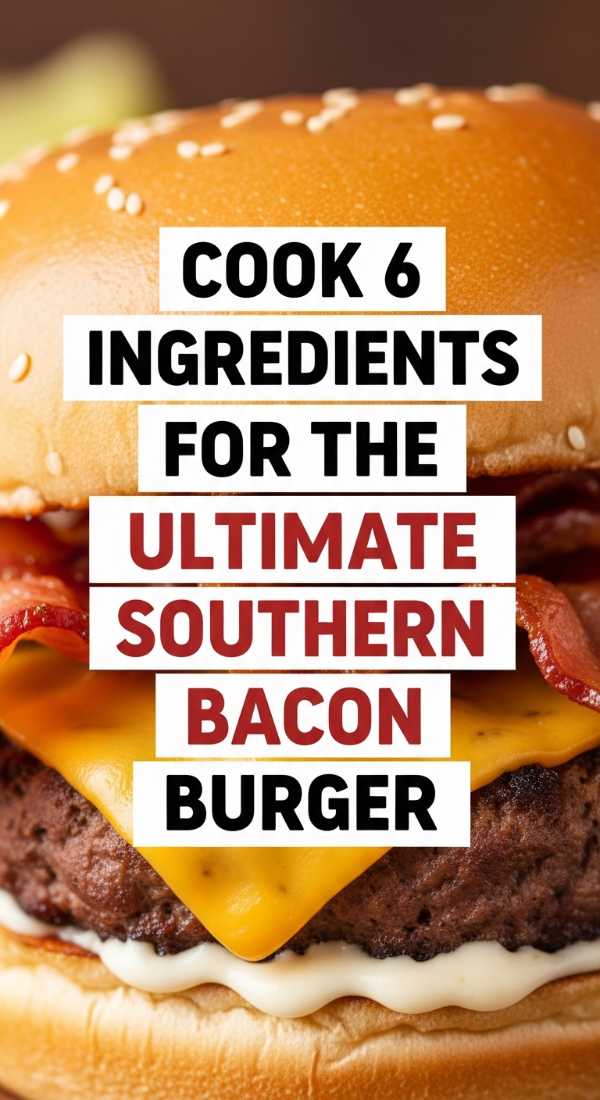 Cook 6 Ingredients For The Ultimate Southern Bacon Burger 6a04136d58293