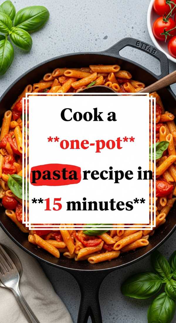 Cook A One Pot Pasta Recipe In 15 Minutes 6a1098a6ecad6