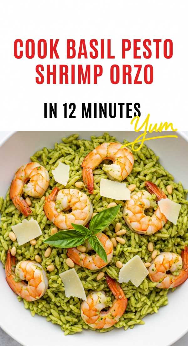 Cook Basil Pesto Shrimp Orzo In 12 Minutes 69f71b10c4e79