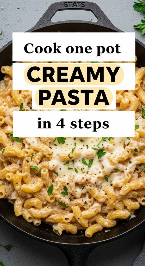 Cook One Pot Creamy Pasta In 4 Steps 69f6f4b22d5d1