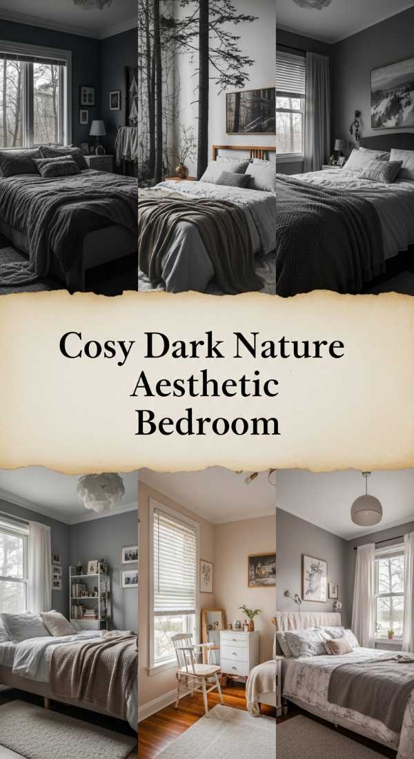 Cosy Dark Nature Aesthetic Bedroom 6a04c9728e950