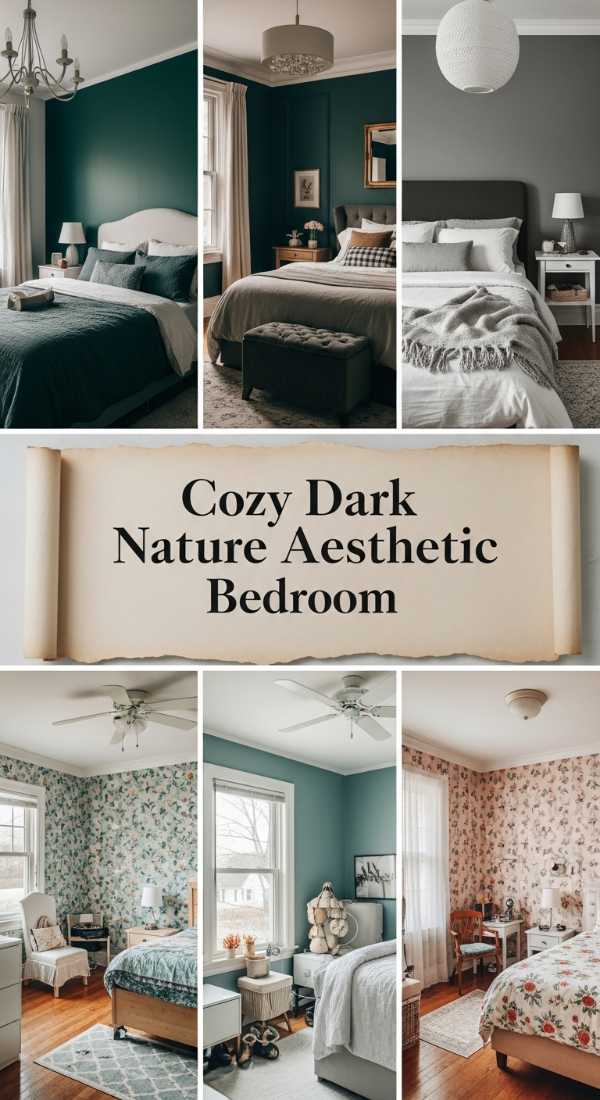 Cozy Dark Nature Aesthetic Bedroom 6a04bc72138a2
