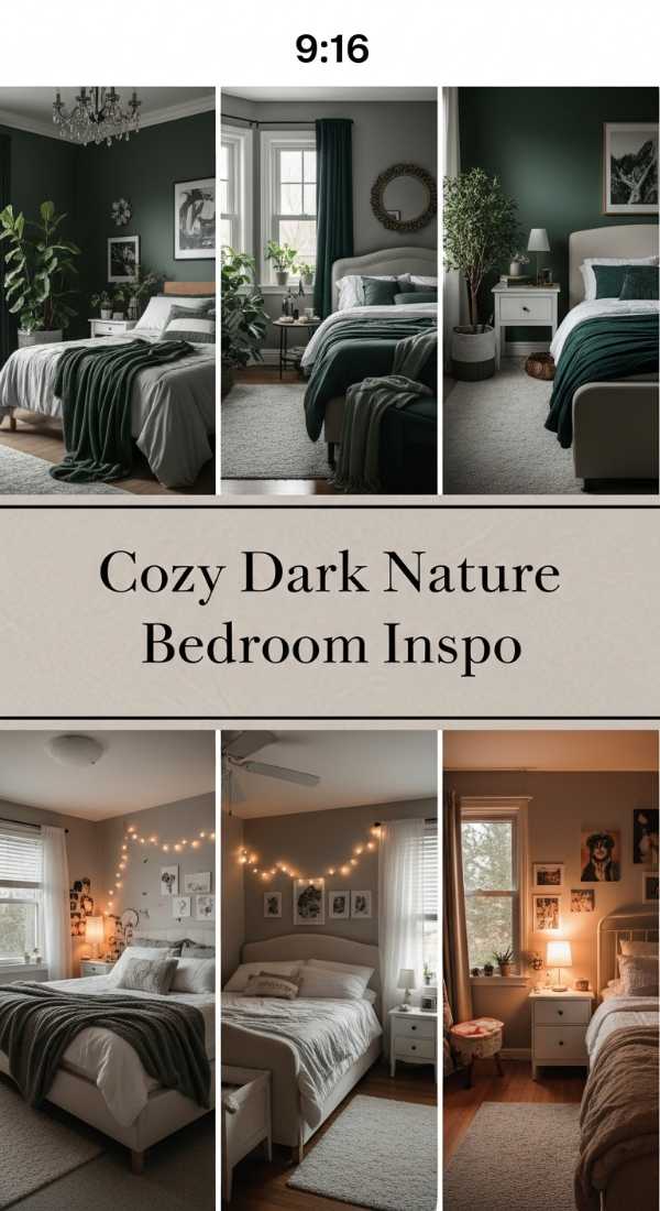 Cozy Dark Nature Bedroom Inspo 6a04c9821599e