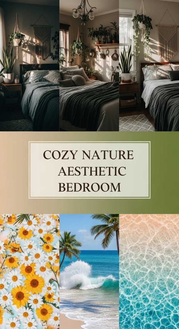 Cozy Nature Aesthetic Bedroom 6a04bc5ca526b