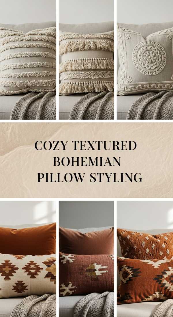 Neutral & Natural: Why the Scandi-Boho Look is Taking Over Pinterest Cozy Textured Bohemian Pillow Styling 6a0ea7f22f787