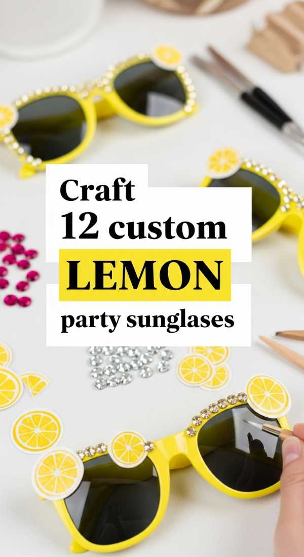 Craft 12 Custom Lemon Party Sunglasses 69fb1410b6646