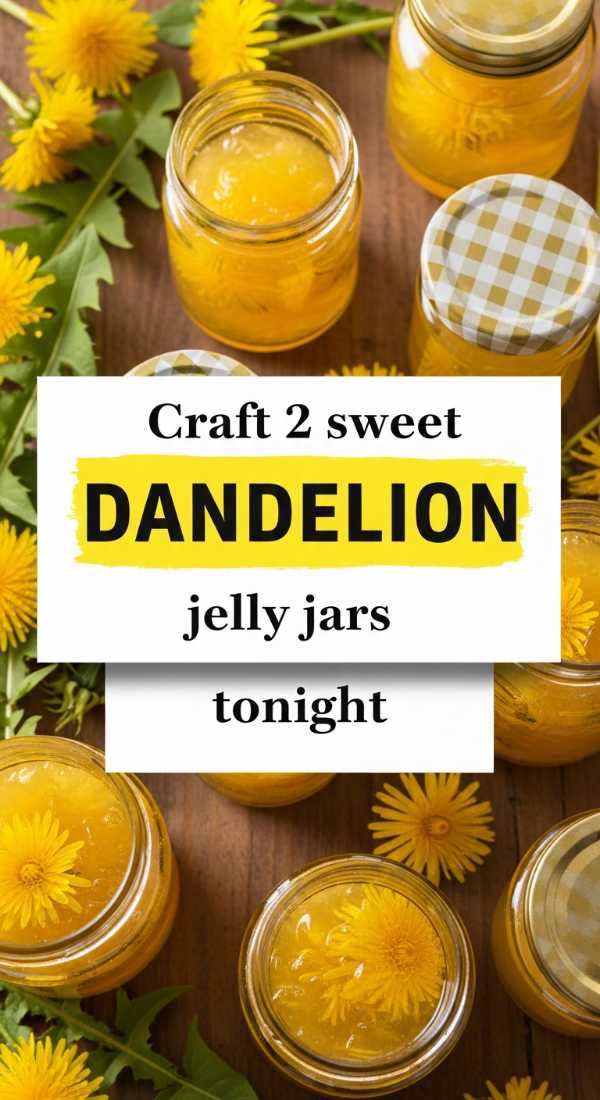Craft 2 Sweet Dandelion Jelly Jars Tonight 6a00183426806
