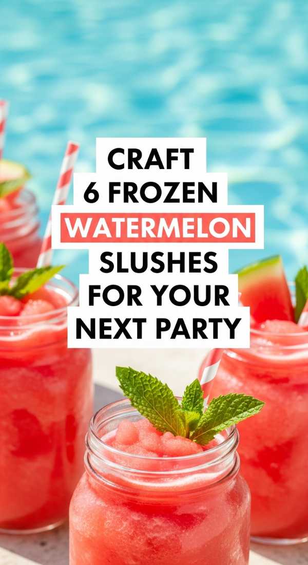 Thirst-Quenching Magic: The Ultimate Summer Refreshment Handbook Craft 6 Frozen Watermelon Slushes For Your Next Party 6a04237acdb68