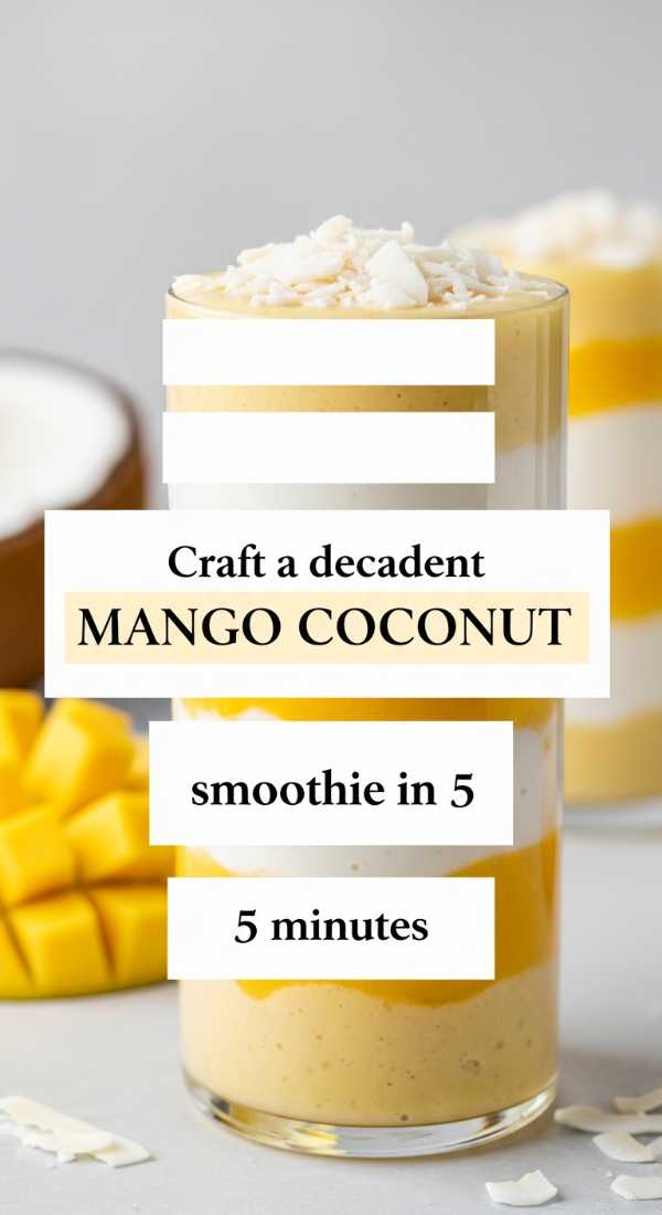 Craft A Decadent Mango Coconut Smoothie In 5 Minutes 69f47a0b4b48a