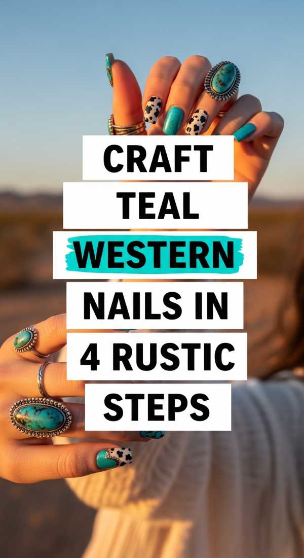 Craft Teal Western Nails In 4 Rustic Steps 6a0597b64a77c