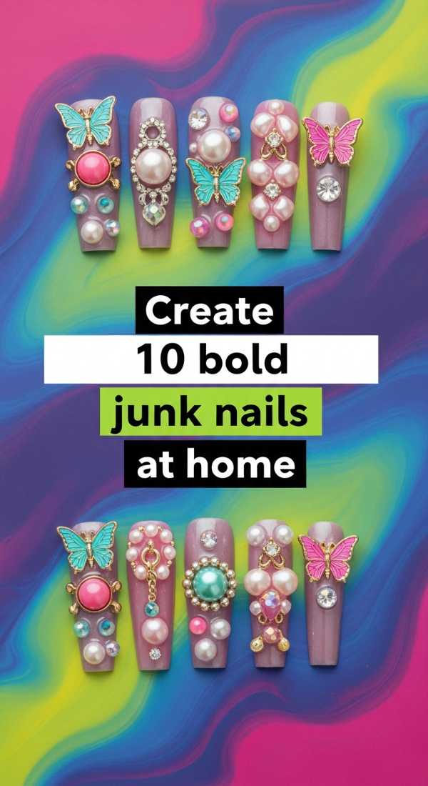 Bursting with Color: How to Create Professional 3D Junk Nails Create 10 Bold Colorful Junk Nails At Home 6a0f0b7ede034