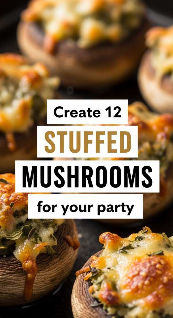 Create 12 Stuffed Mushrooms For Your Party 6a142ebfa3d6d