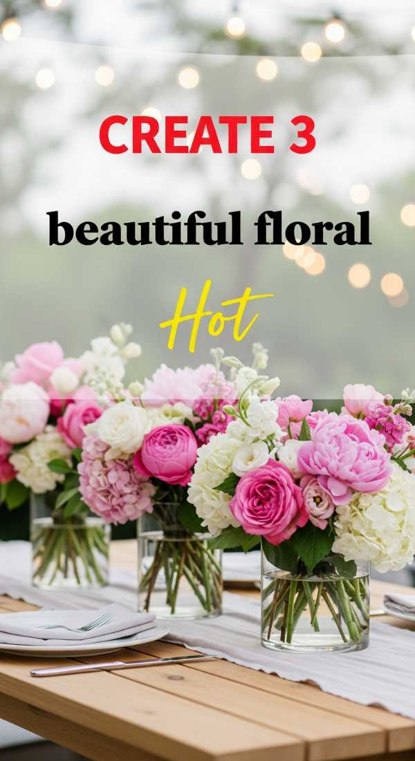 Create 3 Beautiful Floral Party Centerpieces 6a0db3b9a3368