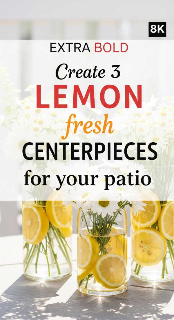 Create 3 Fresh Lemon Centerpieces For Your Patio 69fae90248225