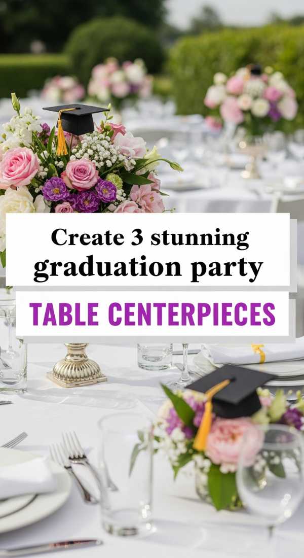 Create 3 Stunning Graduation Party Table Centerpieces 69f5dcab40411