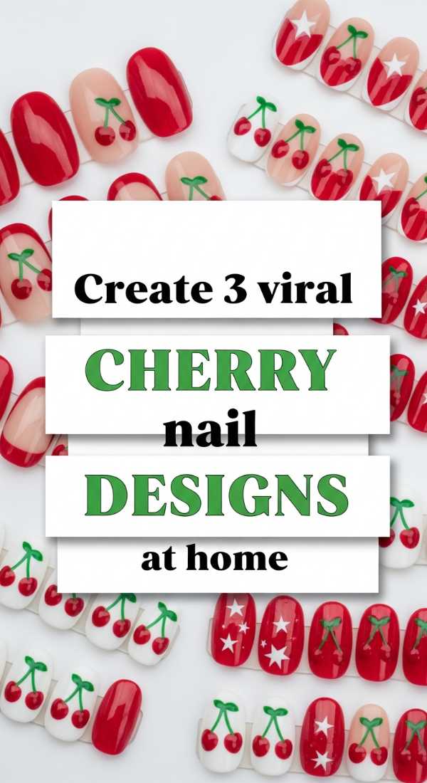 Create 3 Viral Cherry Nail Designs At Home 6a058dc56ffee