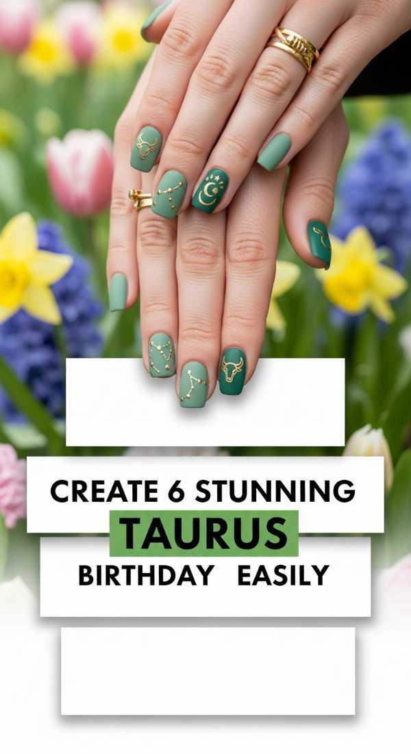 Create 6 Stunning Taurus Birthday Nails Easily 6a05a3f4a5dcc