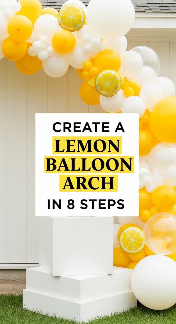When Life Gives You Lemons, Party! Top Ideas for a Citrus Celebration Create A Lemon Balloon Arch In 8 Steps 6a021b228b390