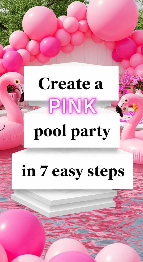 How to Throw a Legendary Summer Pool Party Everyone Will Talk About Create A Pink Pool Party In 7 Easy Steps 6a0de76928016