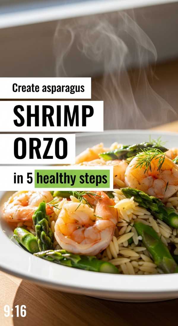 Create Asparagus Shrimp Orzo In 5 Healthy Steps 69f59f7f39a91