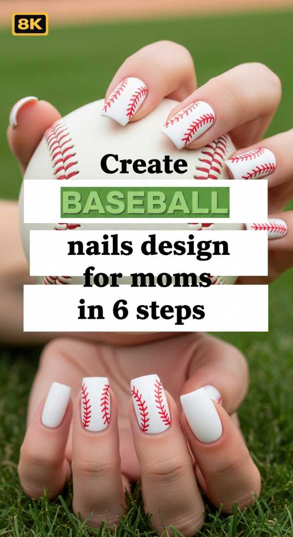 Create Baseball Nails Design For Moms In 6 Steps 6a033114ed665