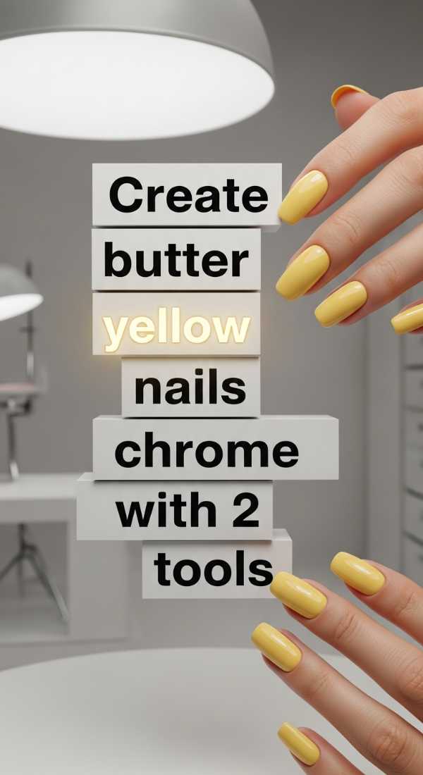 Create Butter Yellow Nails Chrome With 2 Tools 69ff595b589ae