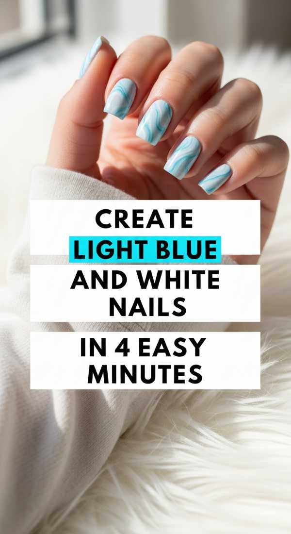 Create Light Blue And White Nails In 4 Easy Minutes 69fc92eeaf98c