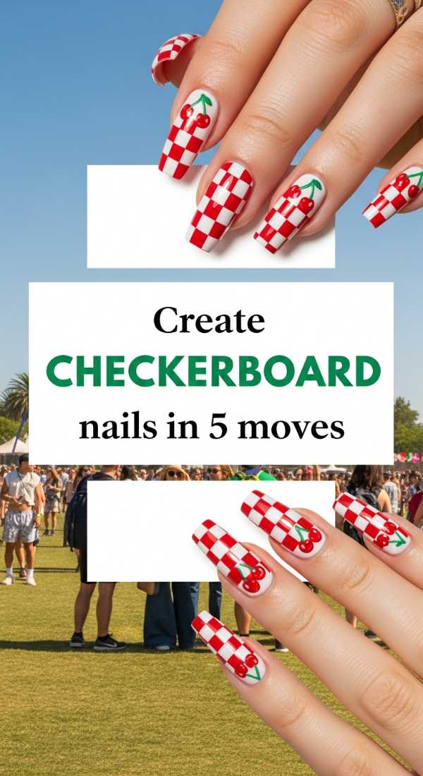 Create Red Checkerboard Nails In 5 Moves 6a058de1e6bd9