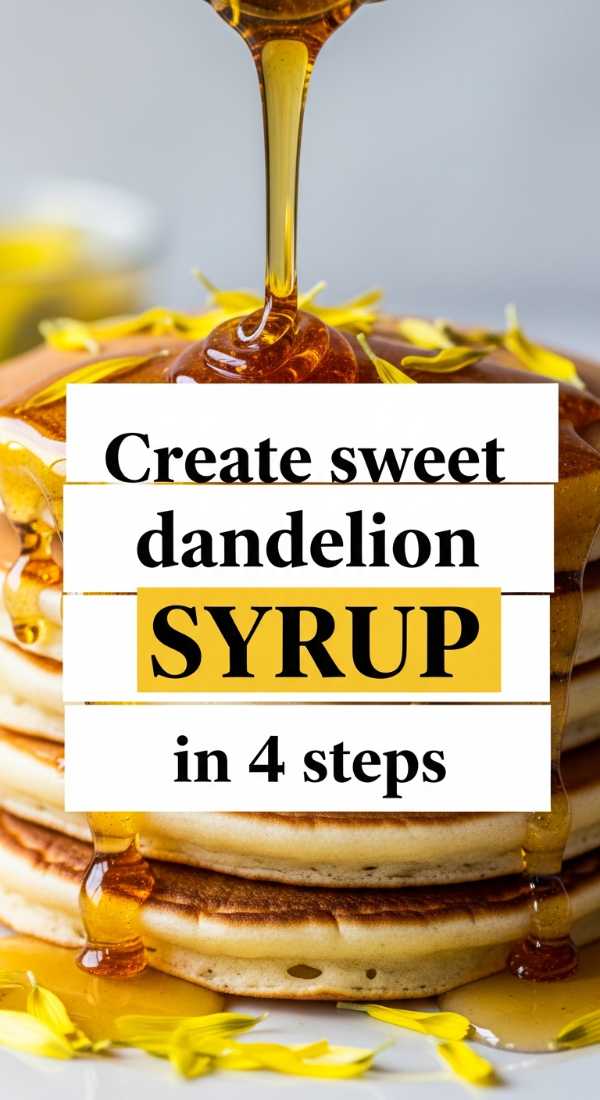 Dandelion Delights: Turning Garden Blooms into Gourmet Meals Create Sweet Dandelion Syrup In 4 Steps 69fd889e1d4a3