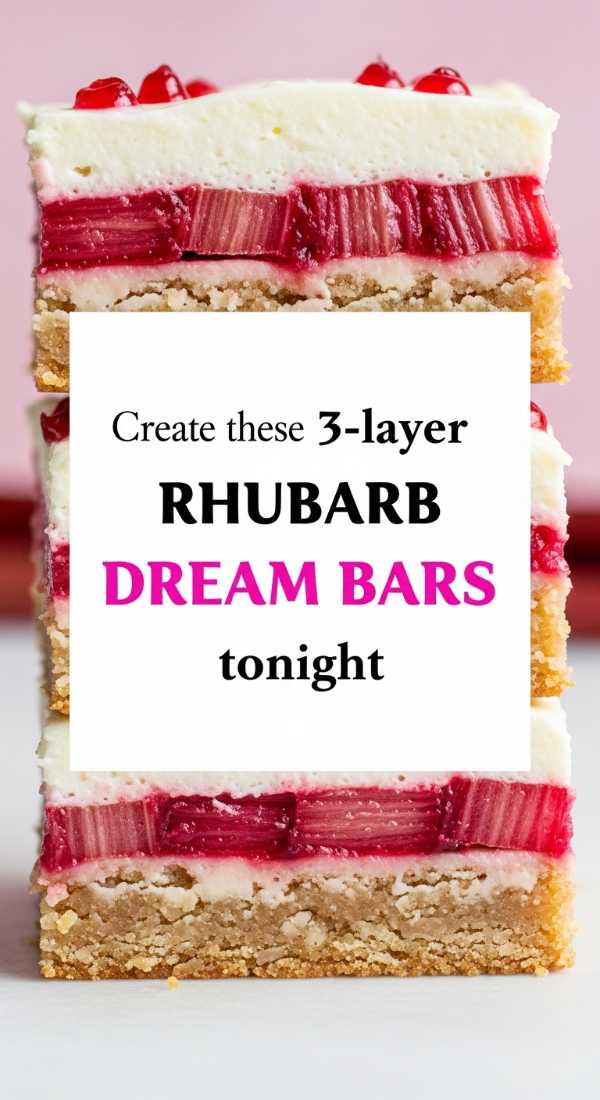 Create These 3 Layer Rhubarb Dream Bars Tonight 69fd8aa55be02