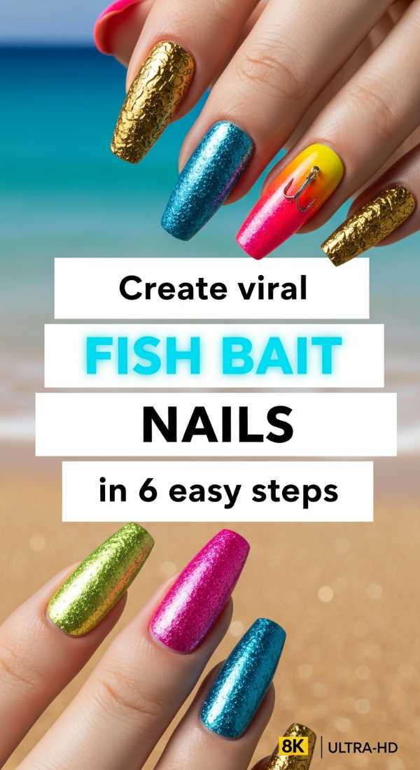 Sunkissed Tips: 10 Easy DIY Summer Nail Art Tutorials Create Viral Fish Bait Nails In 6 Easy Steps 6a058dcfecda5