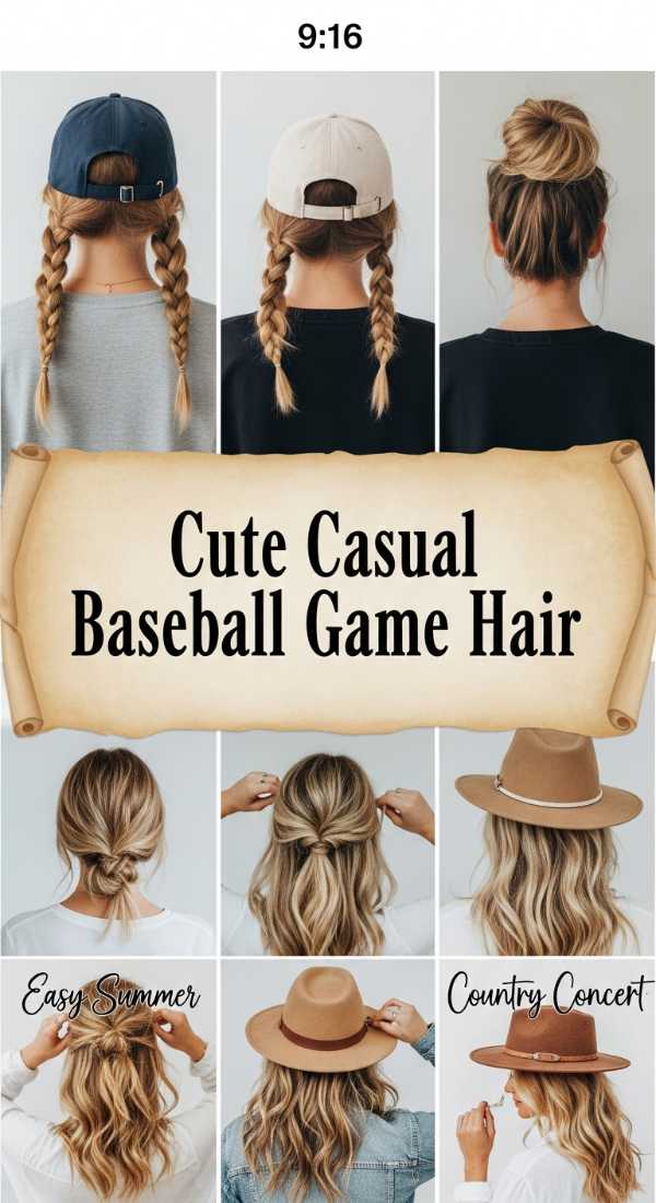 Cute Casual Baseball Game Hair 6a142b9fa5b50