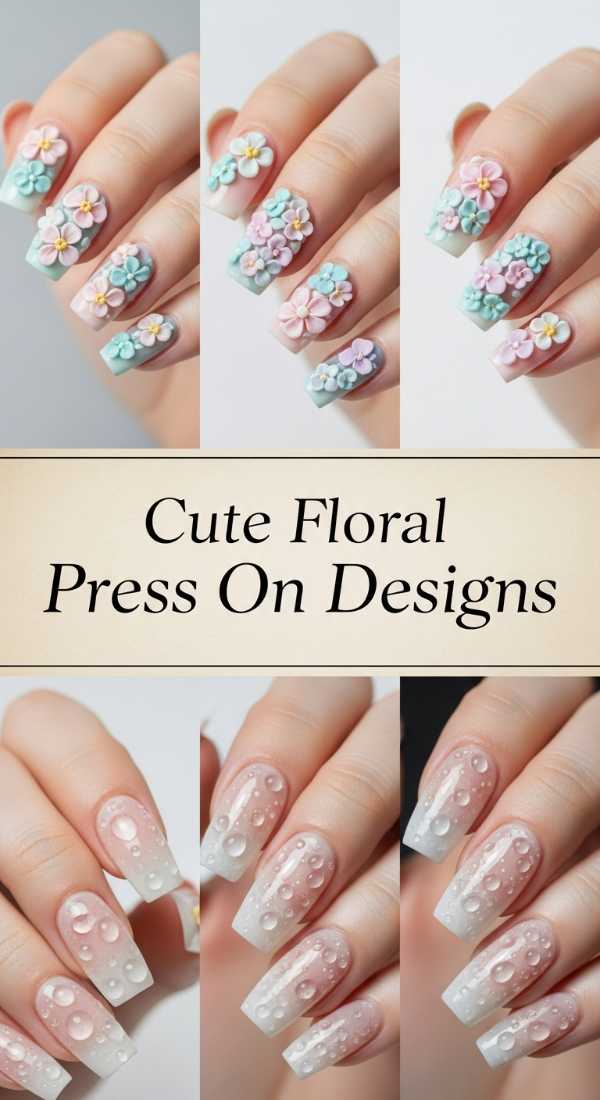 Cute Floral Press On Designs 6a1348fd95073
