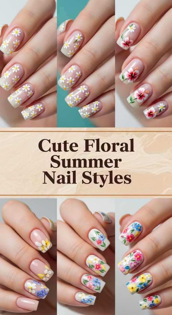 Cute Floral Summer Nail Styles 6a006c5d0df69