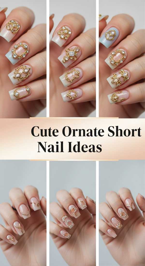 Cute Ornate Short Nail Ideas 6a0859d386ae7