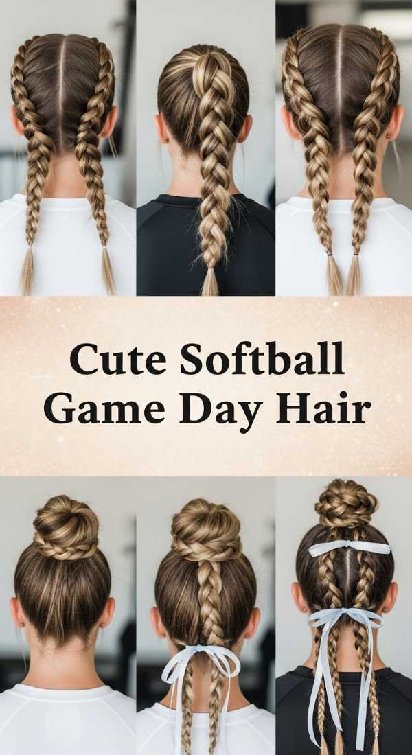 Cute Softball Game Day Hair 69ff7f137244d