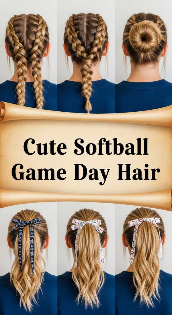 Redefining Elegance: Most Coveted High-End Hair Trends of 2024 Cute Softball Game Day Hair 6a08ce4d57214
