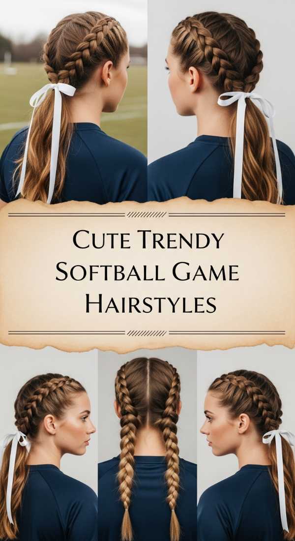 Cute Trendy Softball Game Hairstyles 6a08ce80e7f15