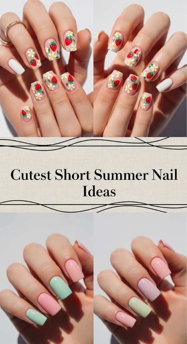 The Ultimate Guide to 2026 Summer Manicures: Colors, Shapes, and Art Cutest Short Summer Nail Ideas 6a006b7e7f423