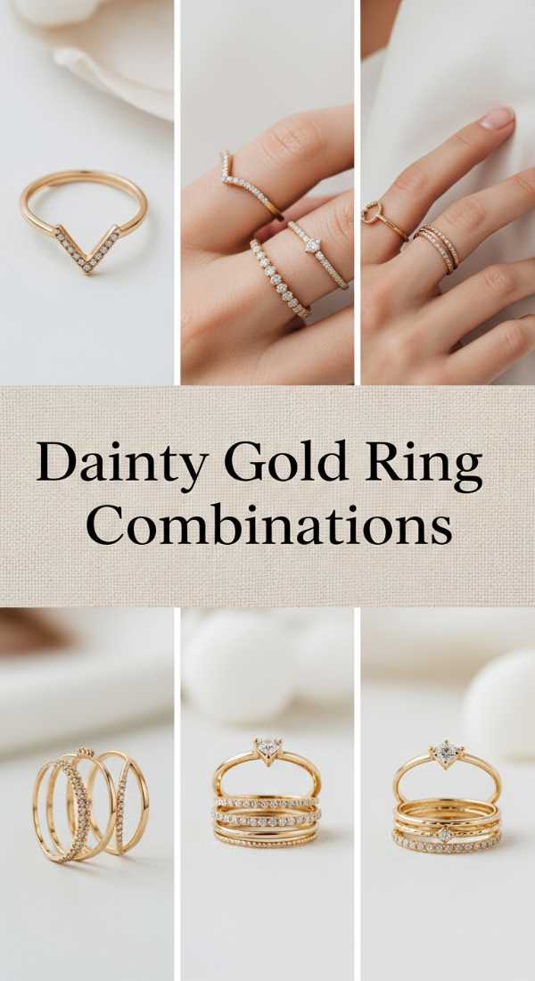 Dainty Gold Ring Combinations 69fdbc423068e