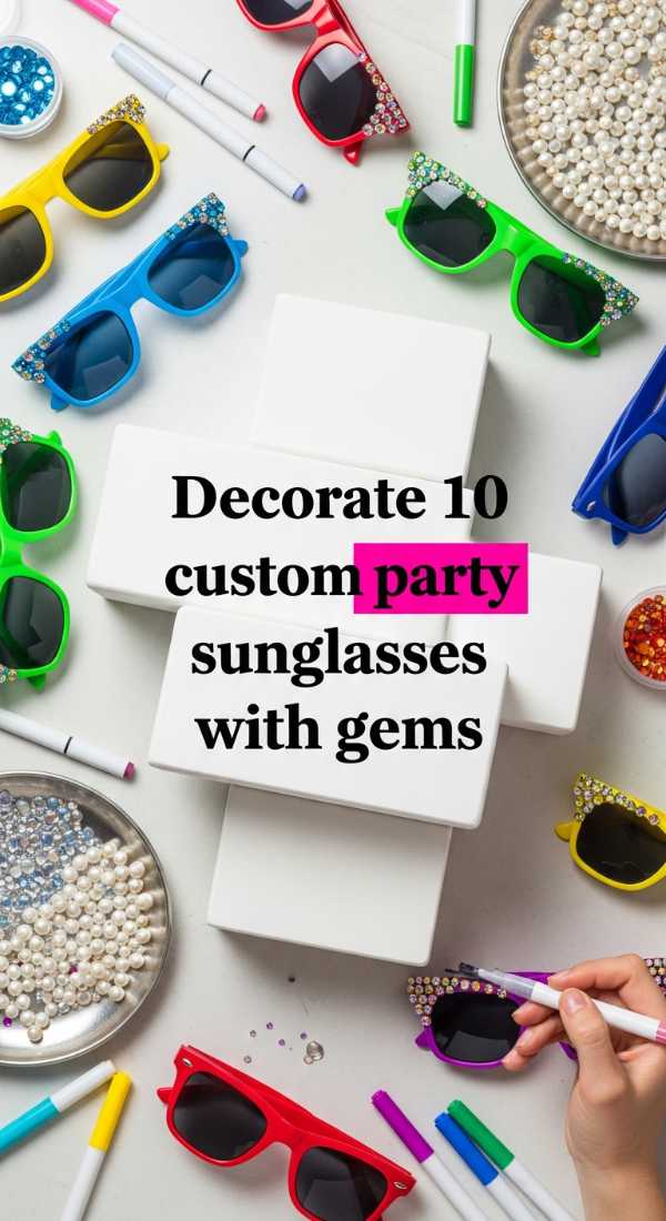 Decorate 10 Custom Party Sunglasses With Gems 69f47ee59ef78