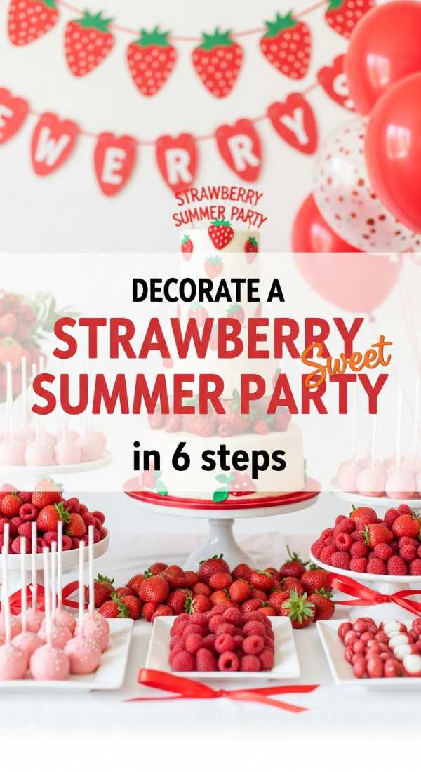 Decorate A Strawberry Summer Party In 6 Steps 69fc2add20208