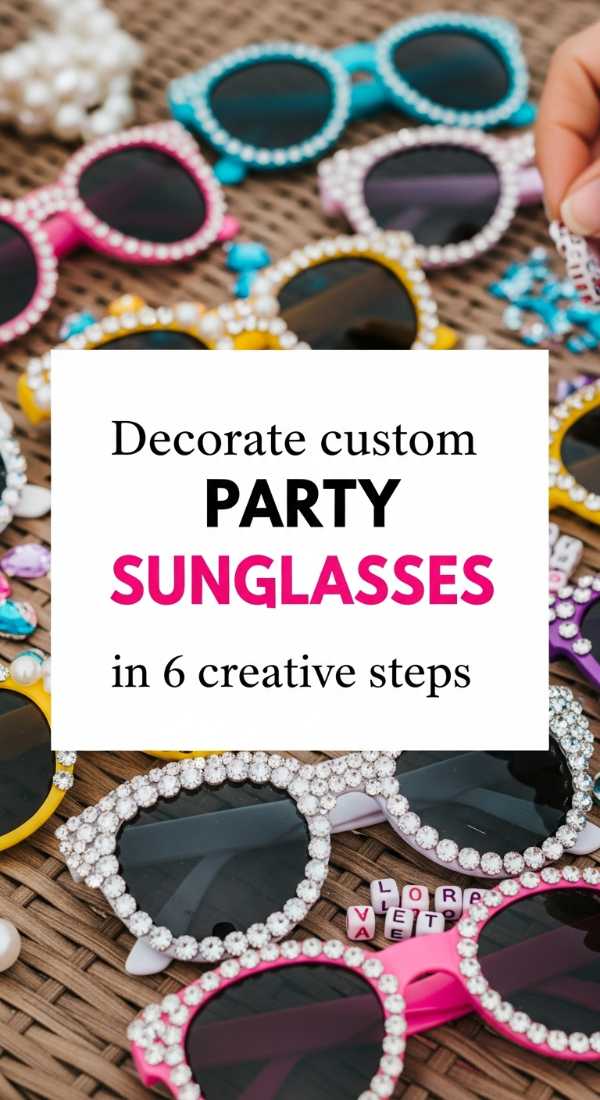 Decorate Custom Party Sunglasses In 6 Creative Steps 69f47ee89a3d9