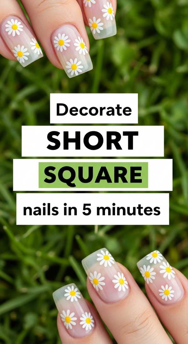 Decorate Short Square Nails Spring In 5 Minutes 69fb987b32518