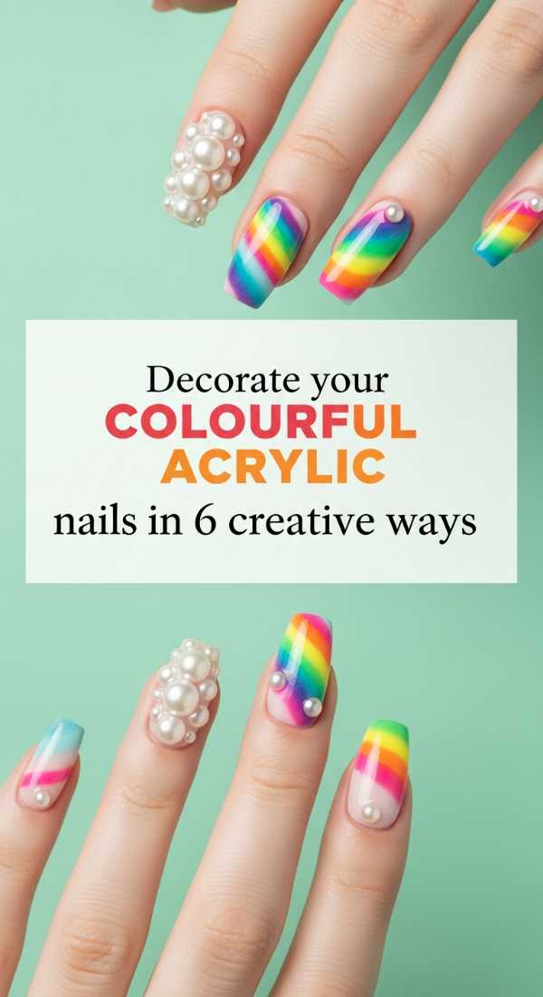 Decorate Your Colourful Acrylic Nails In 6 Creative Ways 6a0f0bb70da47