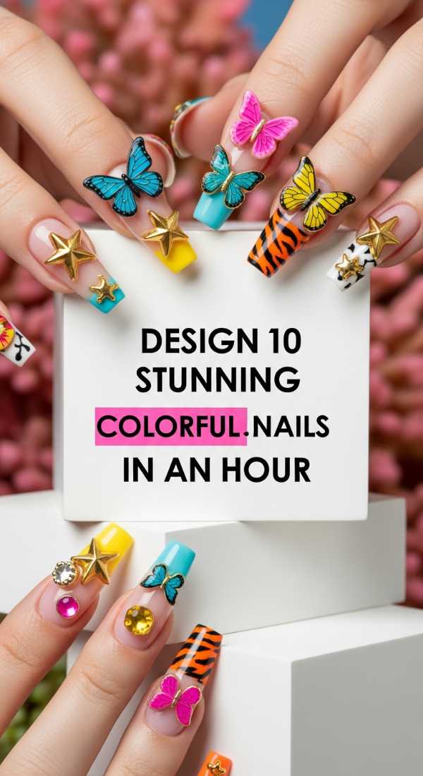 More is More: Master the Art of Maximalist Manicures Design 10 Stunning Colorful Junk Nails In An Hour 6a0f1142b54d7
