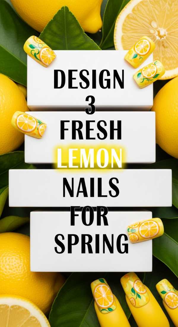 Design 3 Fresh Lemon Nails For Spring 6a05a3f3d4753