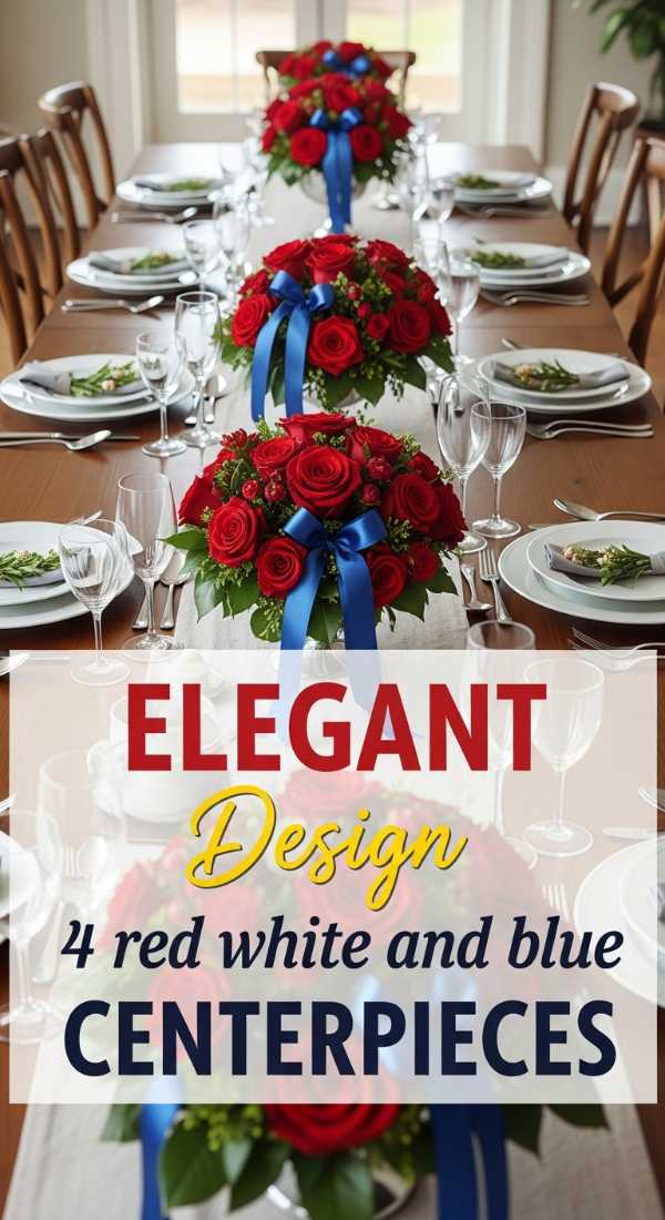 Design 4 Elegant Red White And Blue Centerpieces 6a0572c389645