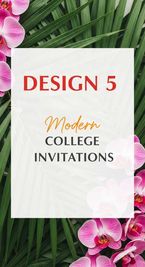 Design 5 Modern College Graduation Invitations 69f478f5d6a31